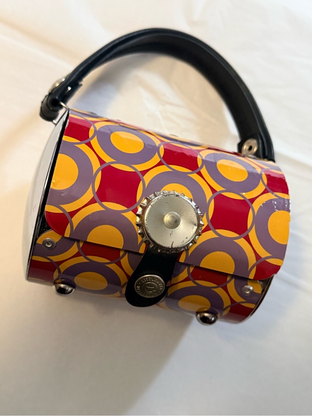 Little Earth Mini Top-Handle Bag in Red, Yellow & Purple